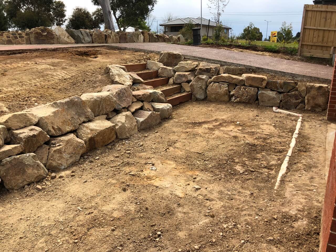 Rock Retaining Walls Excavation Services Melbourne