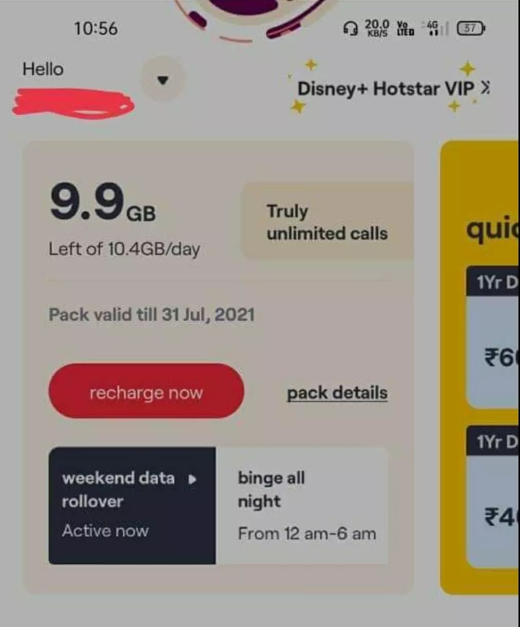 Vodafone Idea (Vi) Binge All Night Unlimited Data Packs Earticleblog