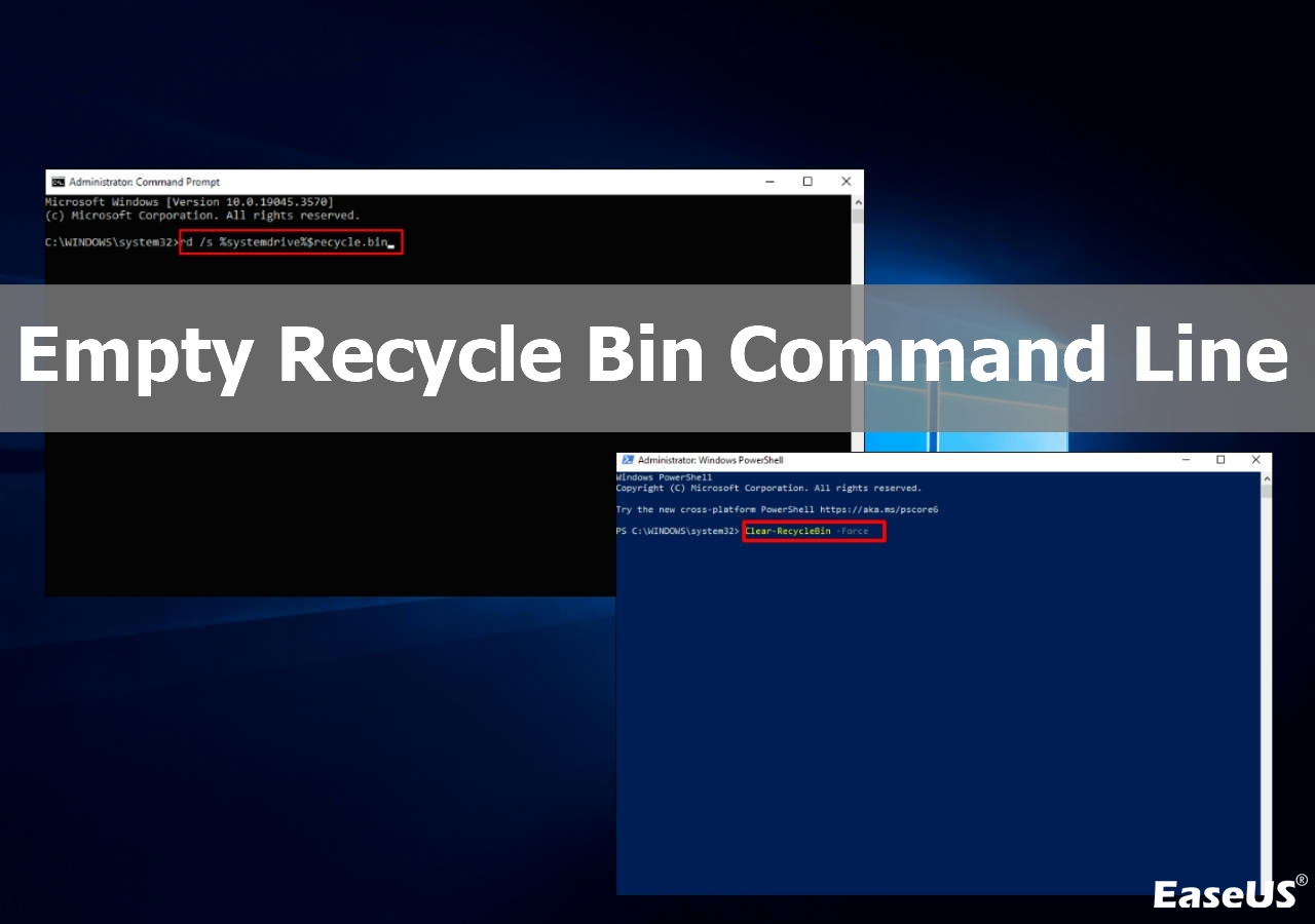 How to Empty Recycle Bin from Command Line CMD, PowerShell, Terminal