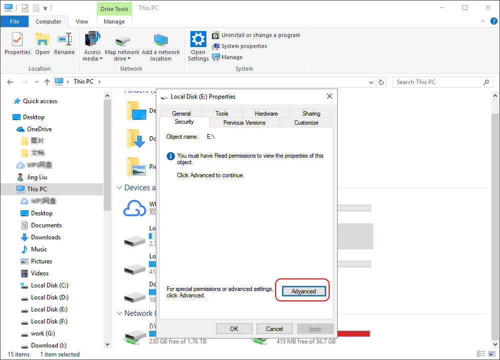 Quick fix Drive is not accessible access is denied in Windows 10/8/7