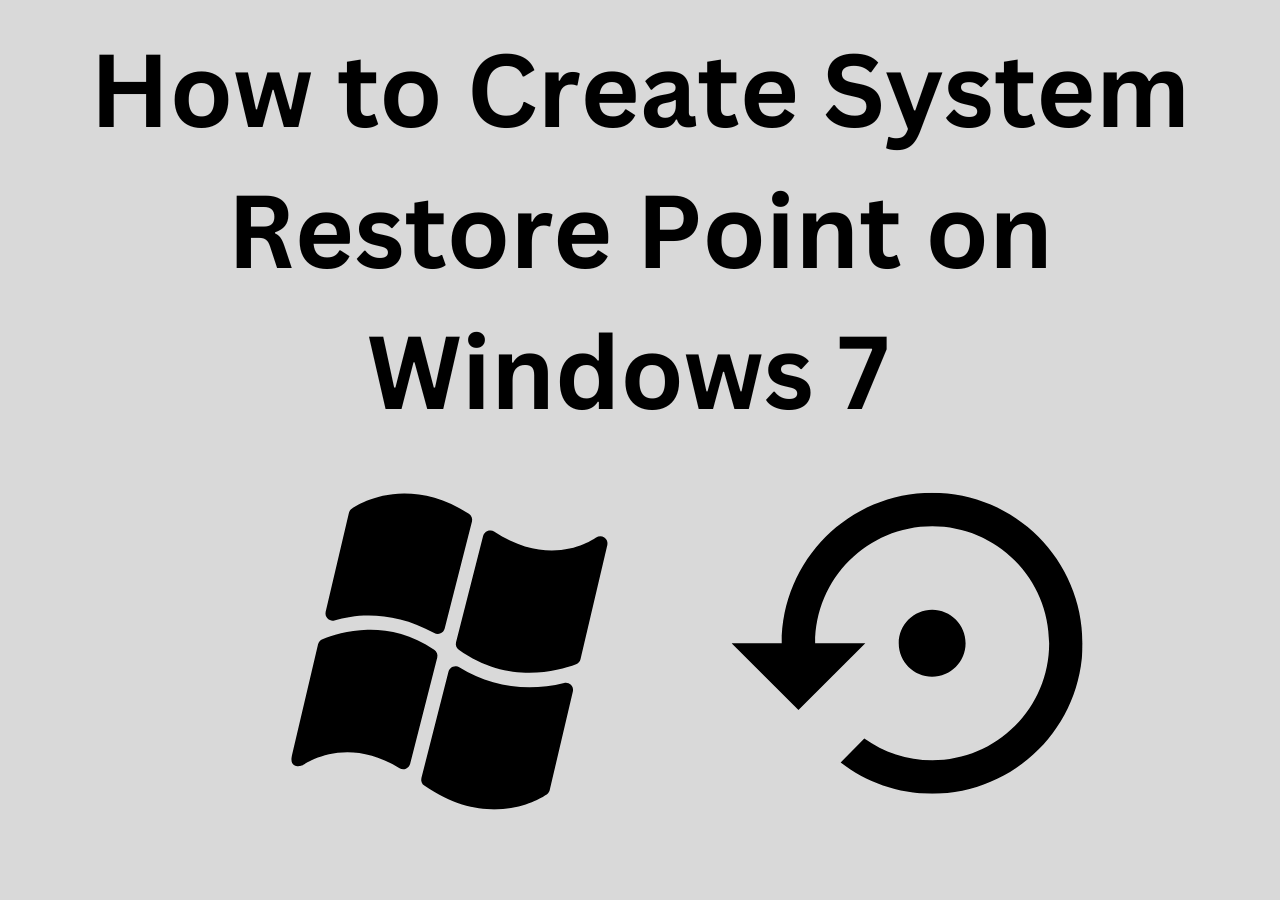 How to Create System Restore Point on Windows 7 (New)