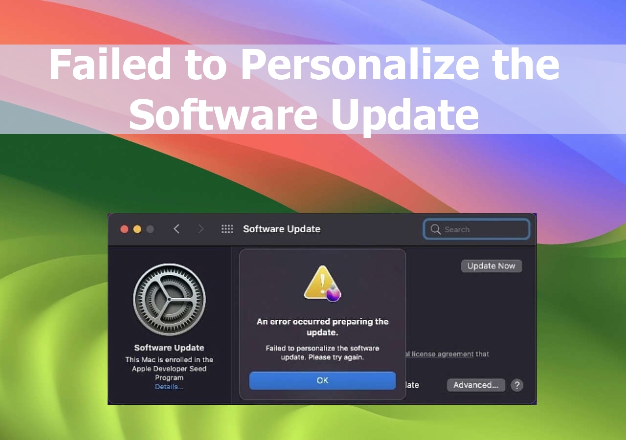How to Fix 'Failed to Personalize the Software Update. Please Try Aagain.'