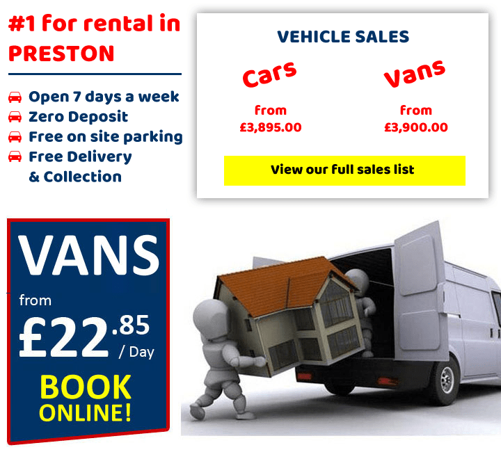 Easirent Preston Van Hire, Car Hire Preston