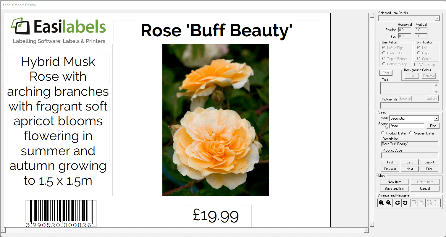 Professional Plant Labels UK Labelling Software UK