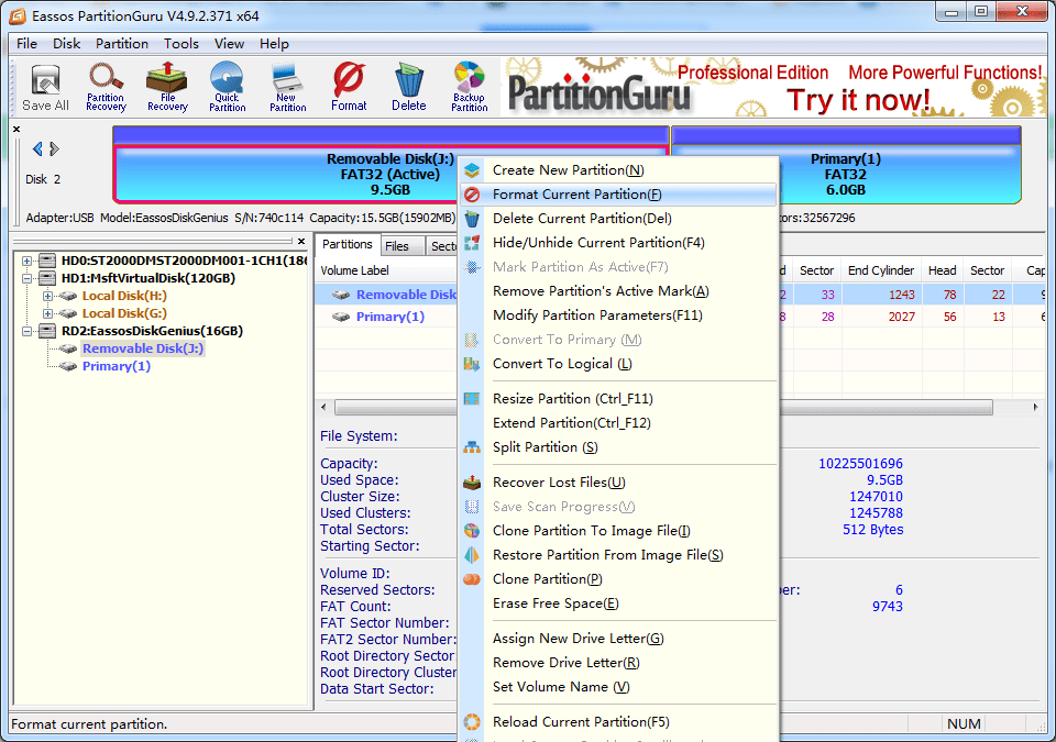 How to create and format exFAT partition? EASSOS