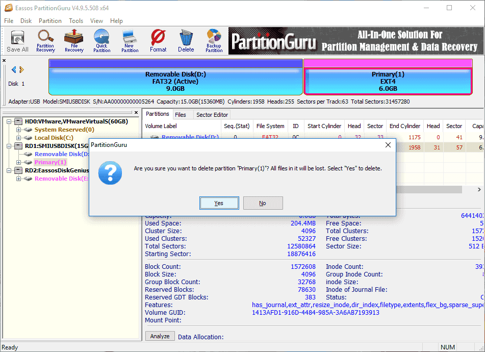 How to remove /delete partition from USB drive in Windows 10/8/7/XP