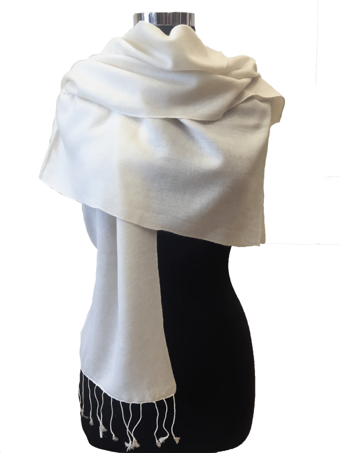 Ivory Cashmere Silk Blend Stole Eastern Silk