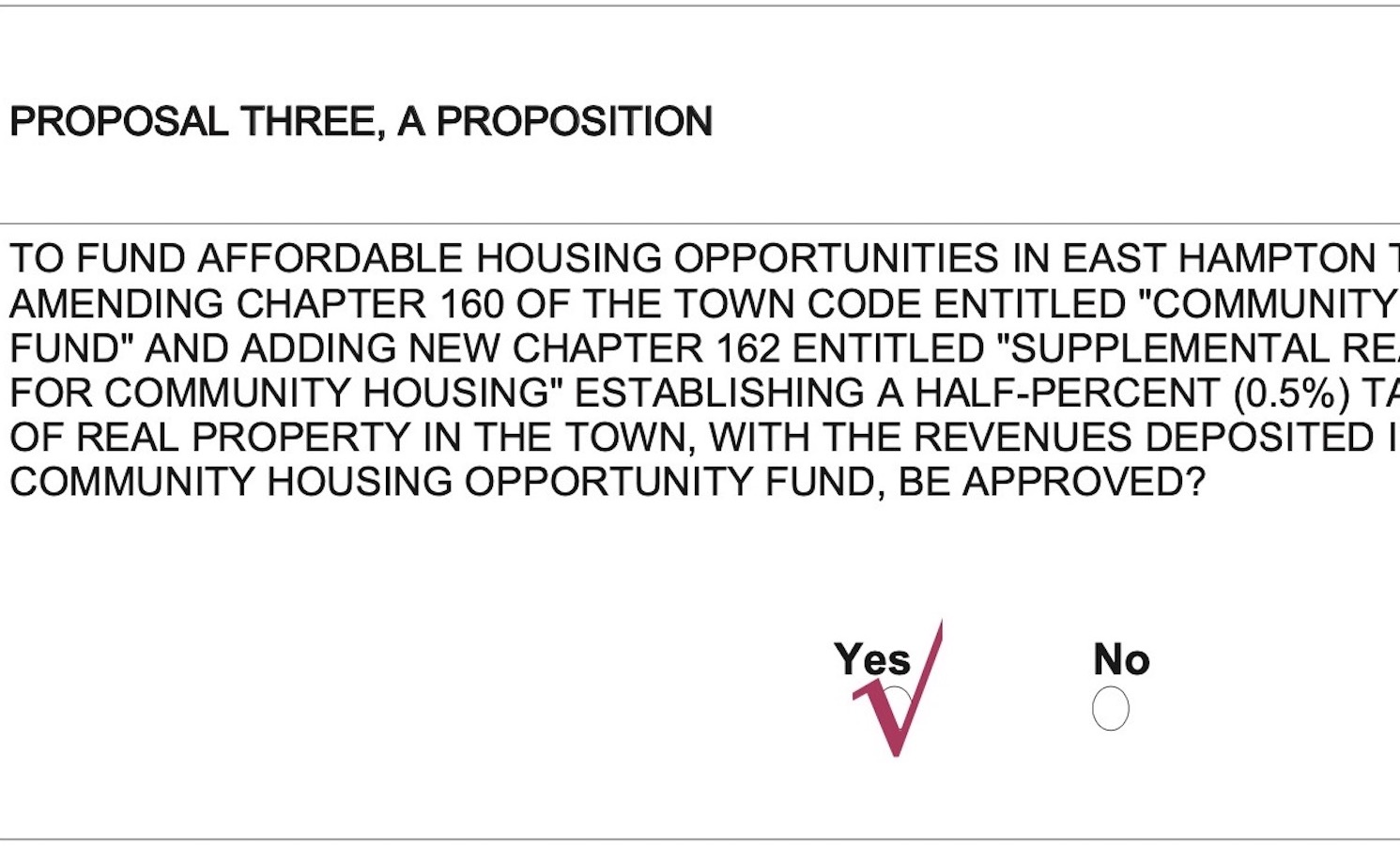 Housing Propositions Get Solid ‘Yes’ The East Hampton Star