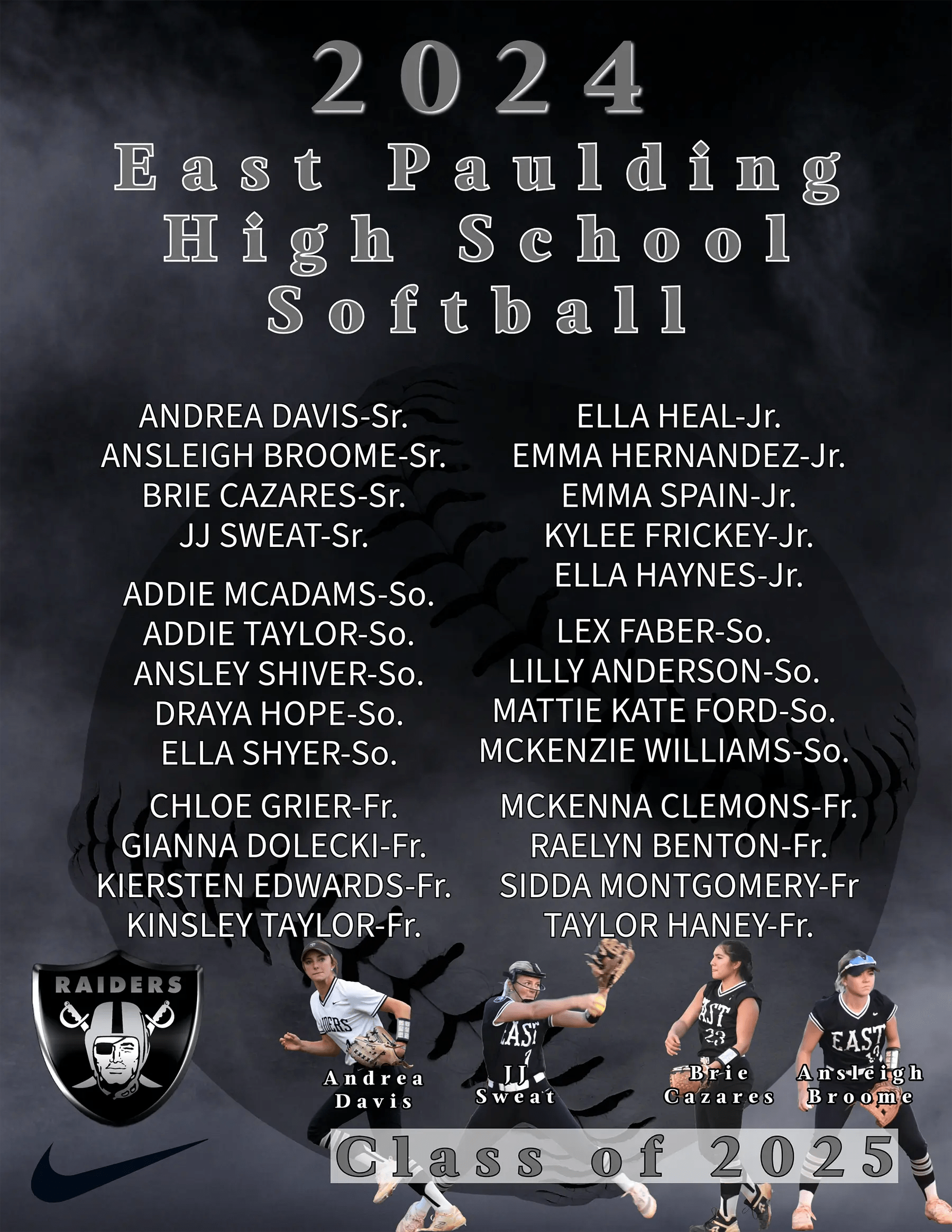 East Paulding High School Raiders Softball Dallas, GA