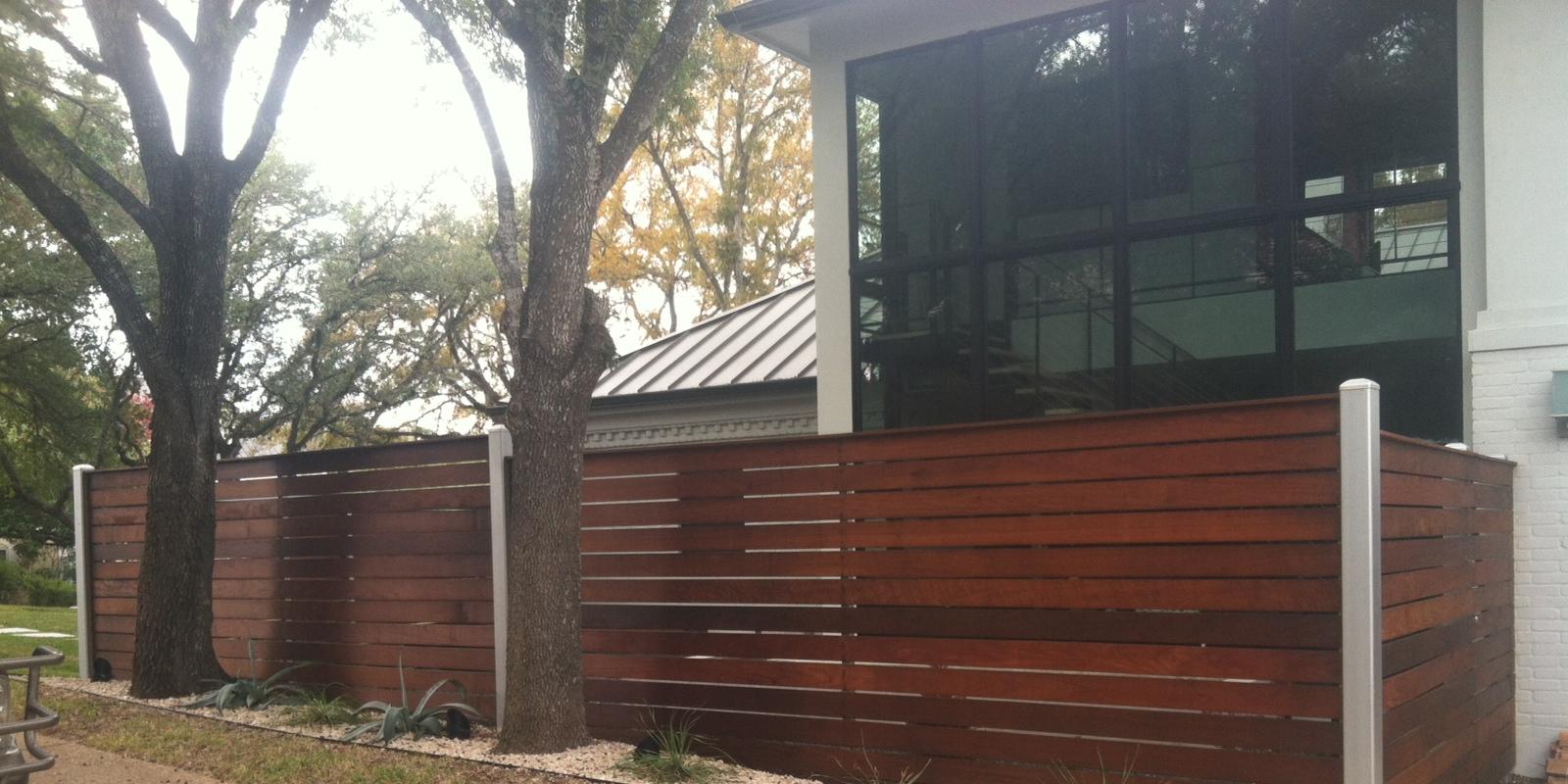 Ranch Carpentry Ipe Fence, Front Porch, and TV Cover Eastside Lumber & Decking Composite