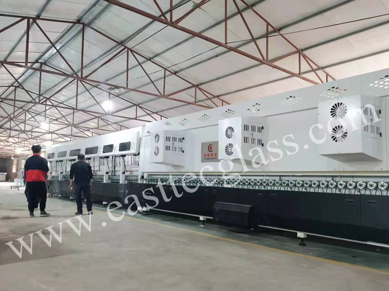 Newly installed glass tempering furnace Easttec Glass Tempering Furnace