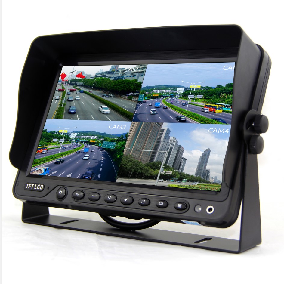10.1 inch quad HD monitor with DVR function support 256G SD card video