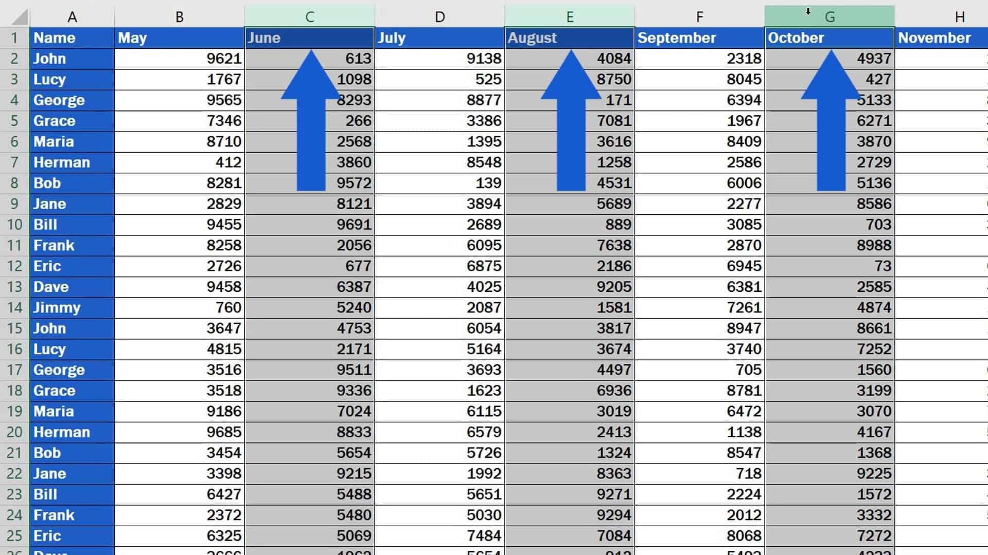 How to Delete Columns in Excel