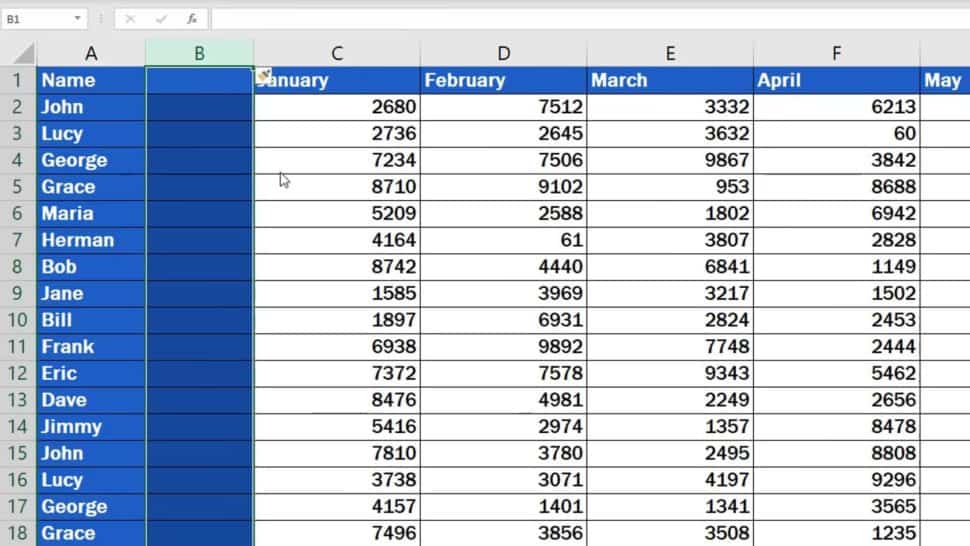 How to Insert Column in Excel