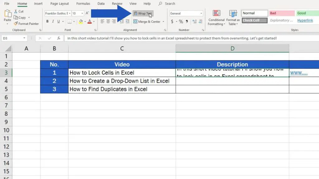 How to Wrap Text in Excel