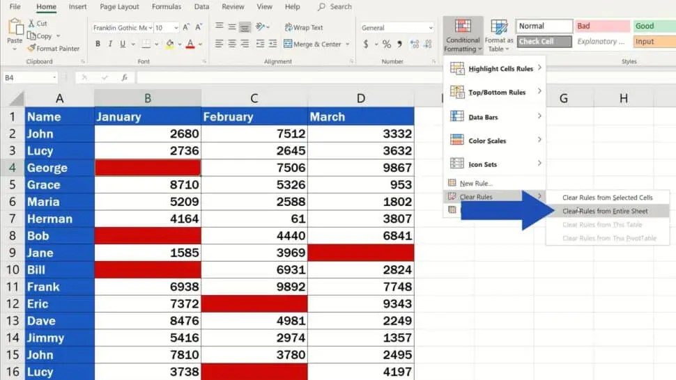 How to Highlight Blank Cells in Excel (Conditional Formatting)