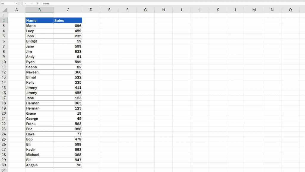 How to Sort Alphabetically in Excel