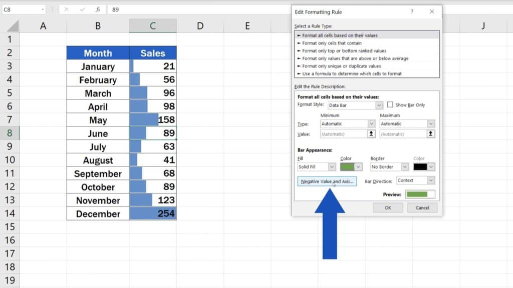 Try out Data Bars in Excel for clear graphical data representation