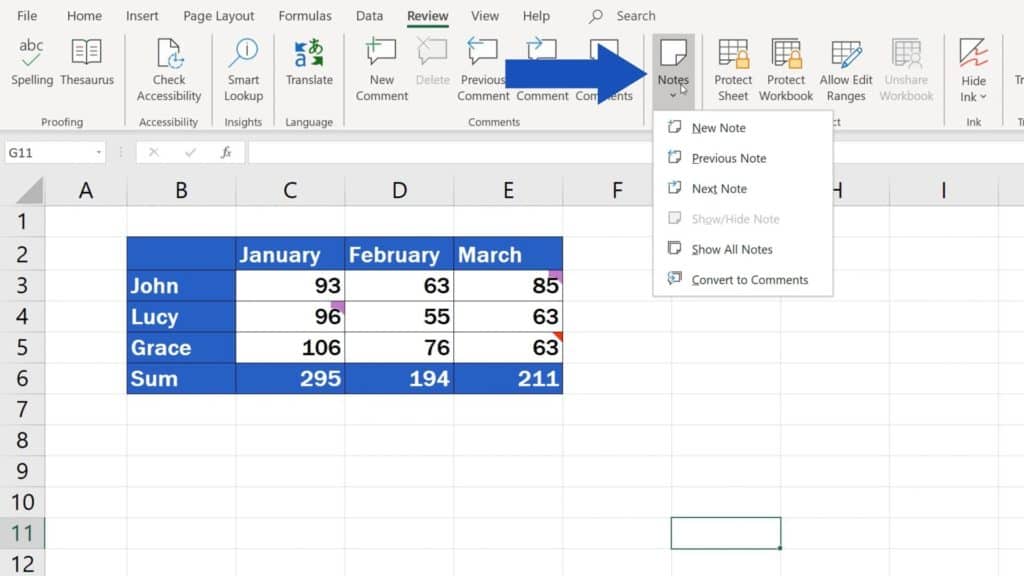 How to Insert Comment and Note in Excel