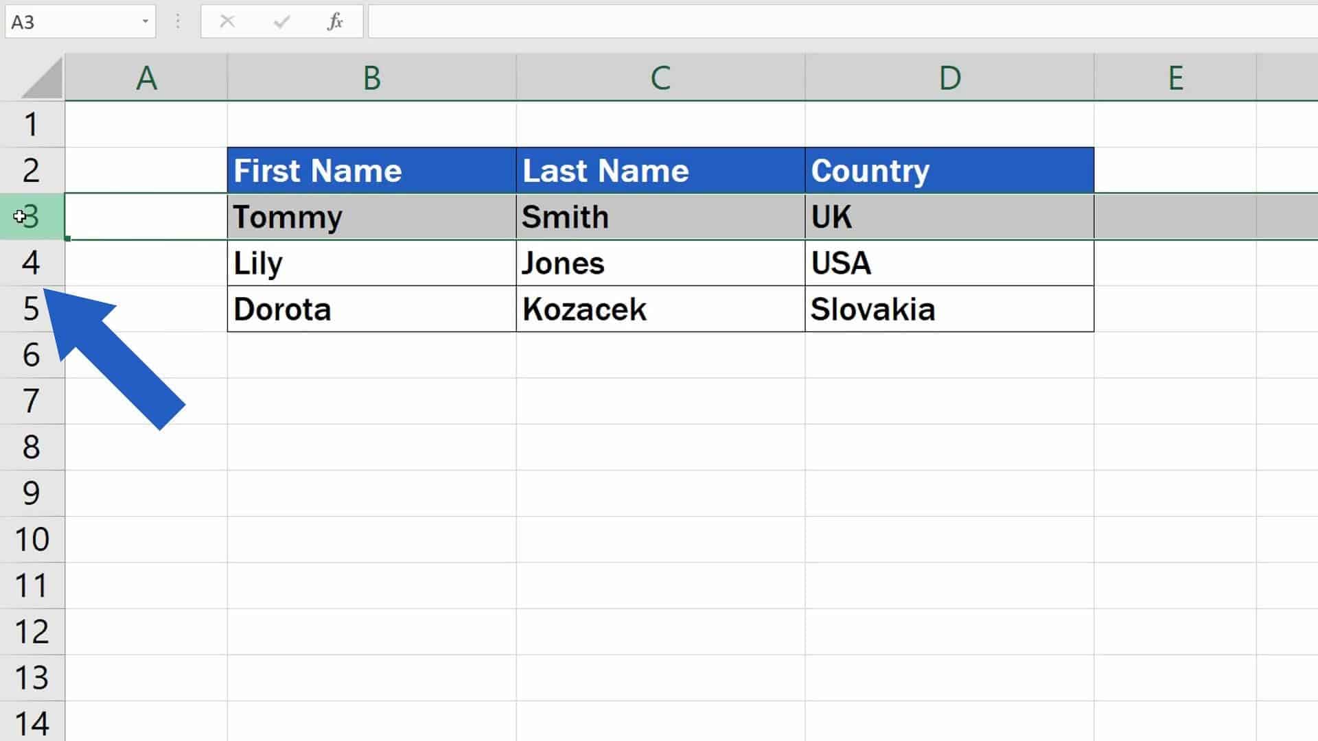 How to Move Rows in Excel