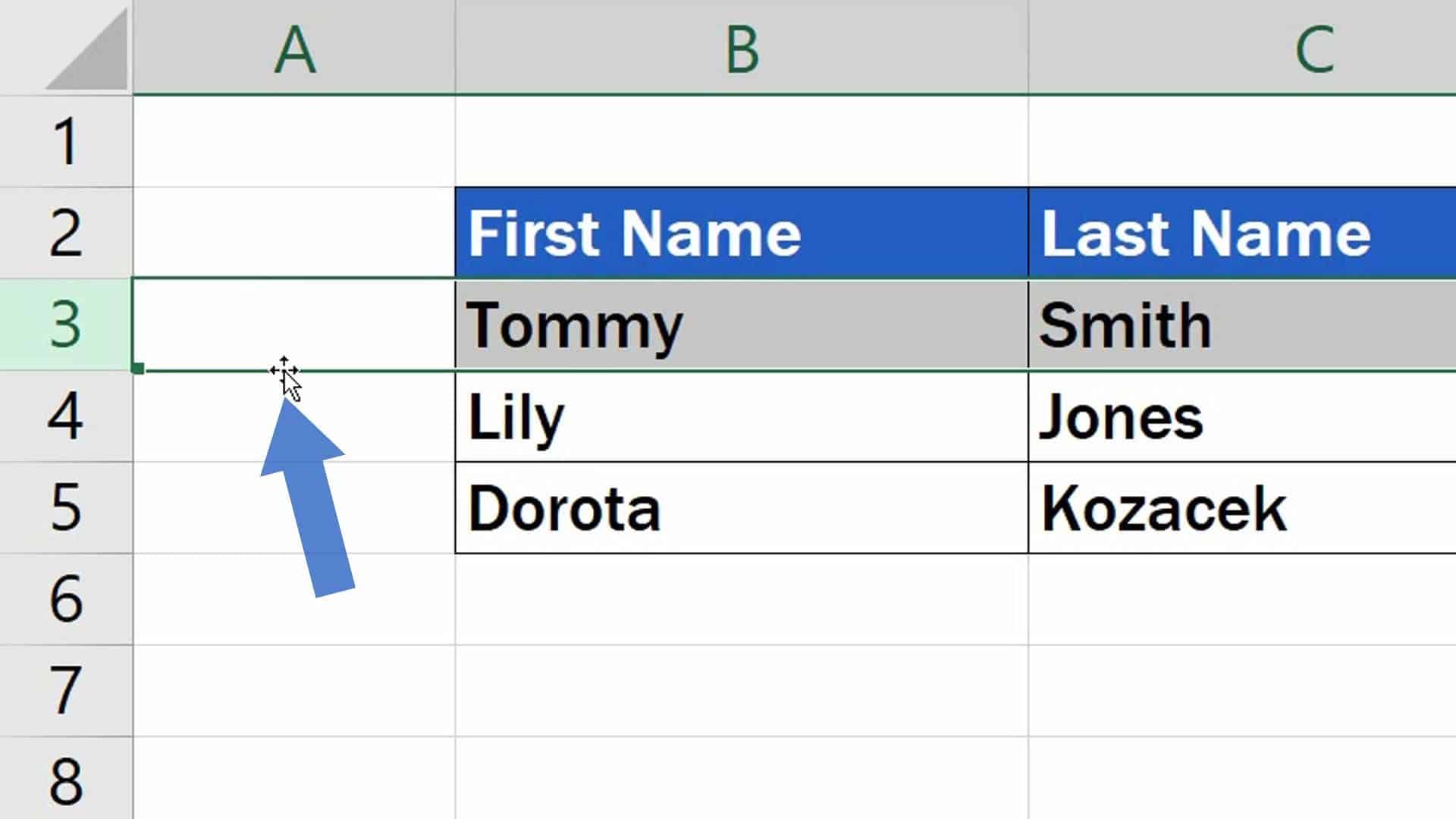 How to Move Rows in Excel