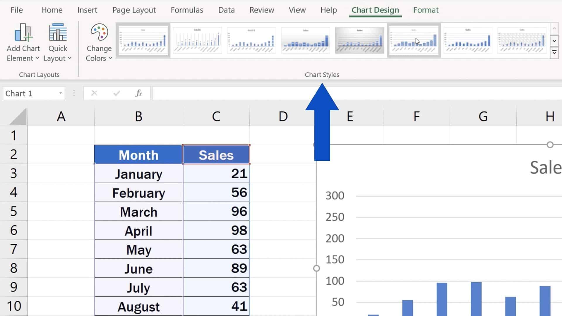 How to Change Chart Style in Excel