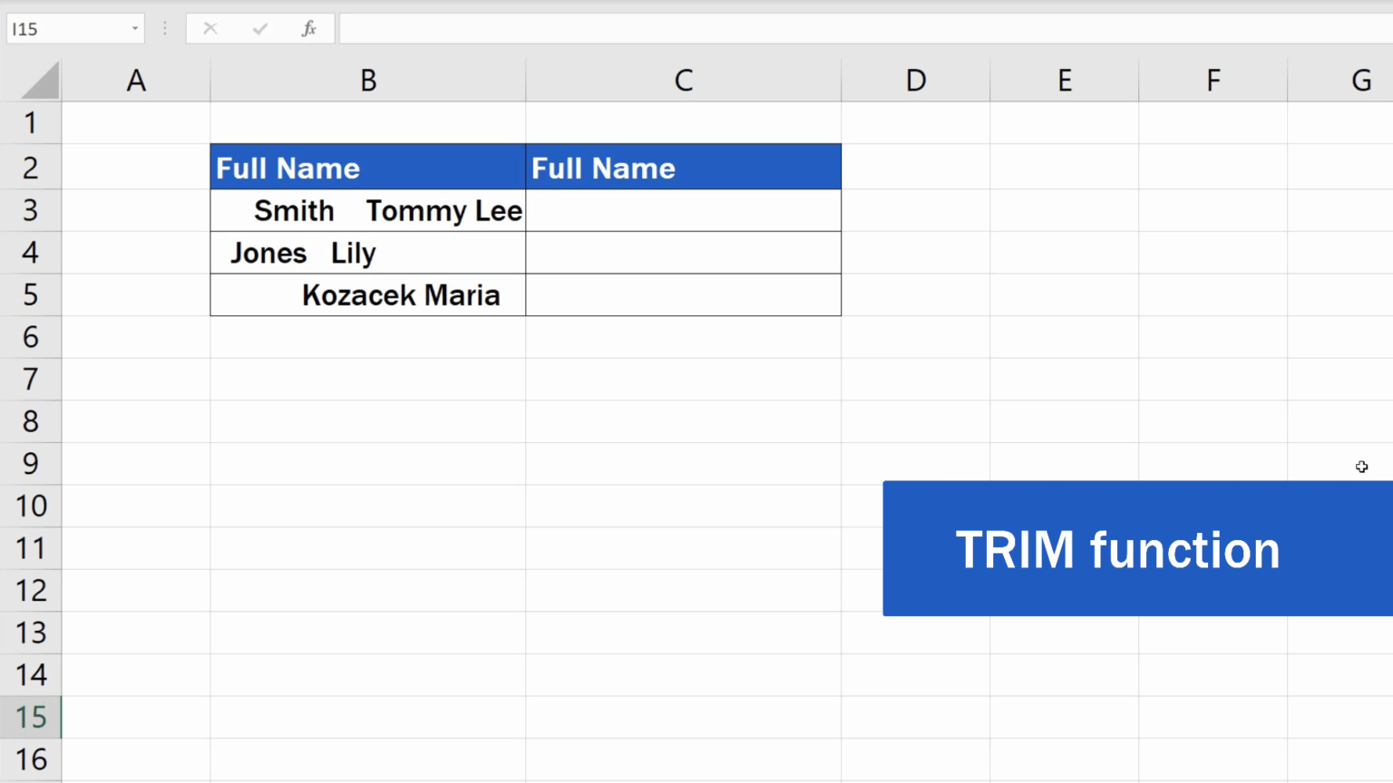 How to Remove Spaces in Excel