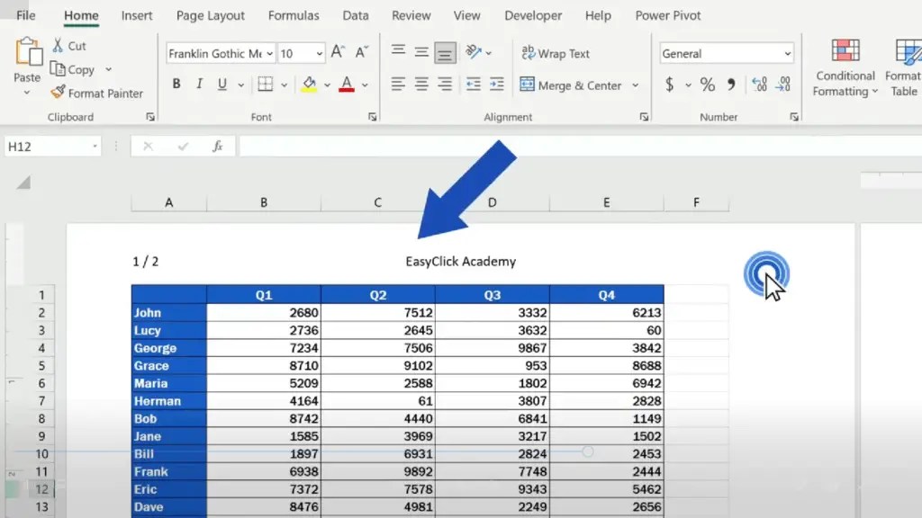 How to Add a Header in Excel