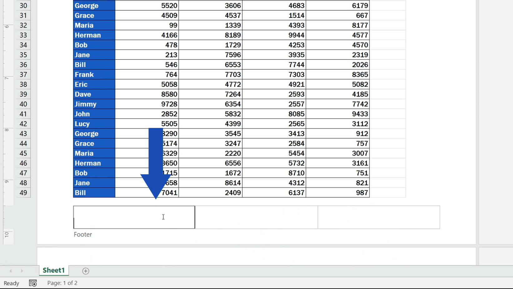 How to Insert Page Numbers in Excel