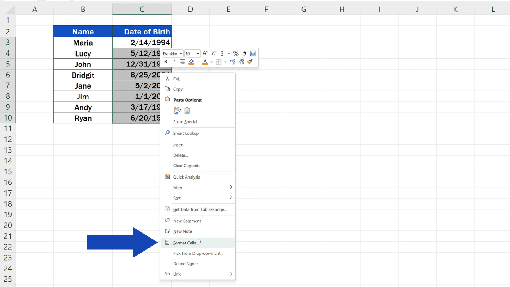 How to Change Date Format in Excel