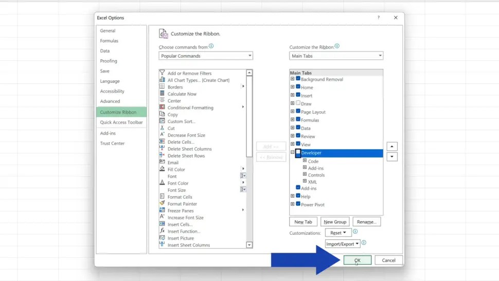 How to Add Developer Tab in Excel