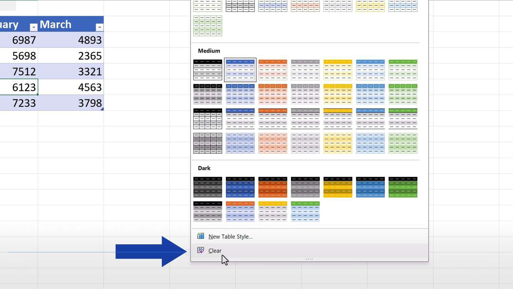 How to Remove Table Formatting in Excel