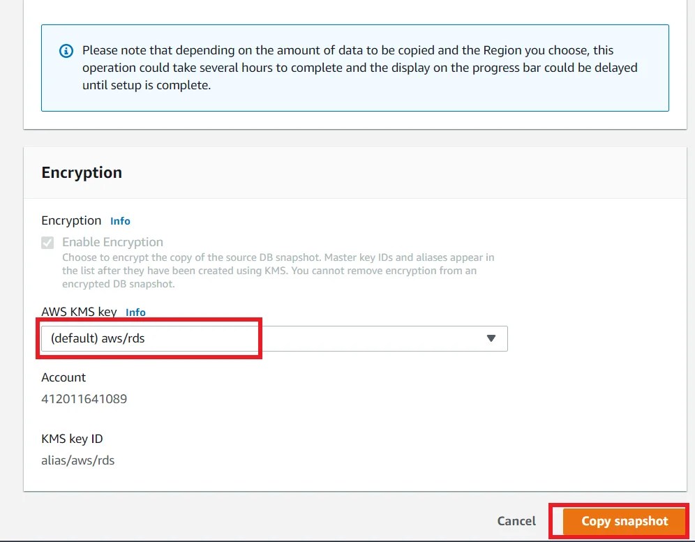 How to share RDS Snapshot from one AWS Account to another