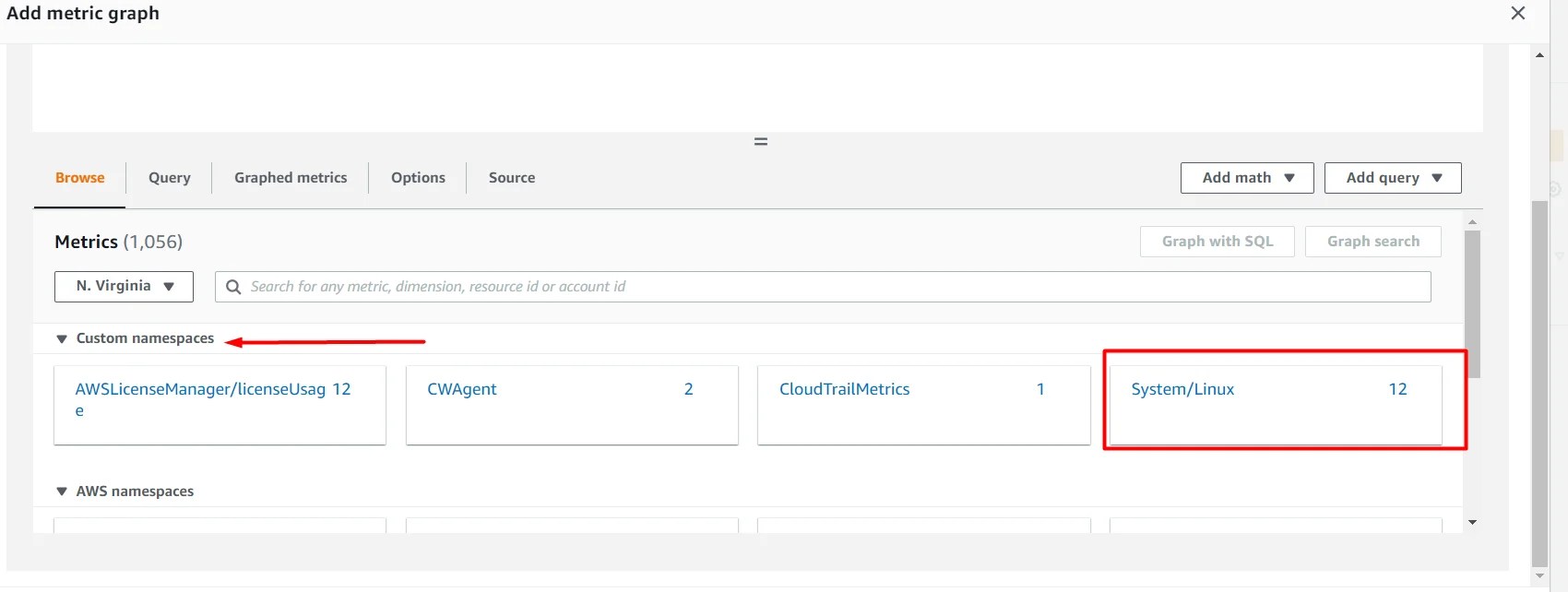 How to setup Memory (RAM) and diskspace monitor for EC2 instance