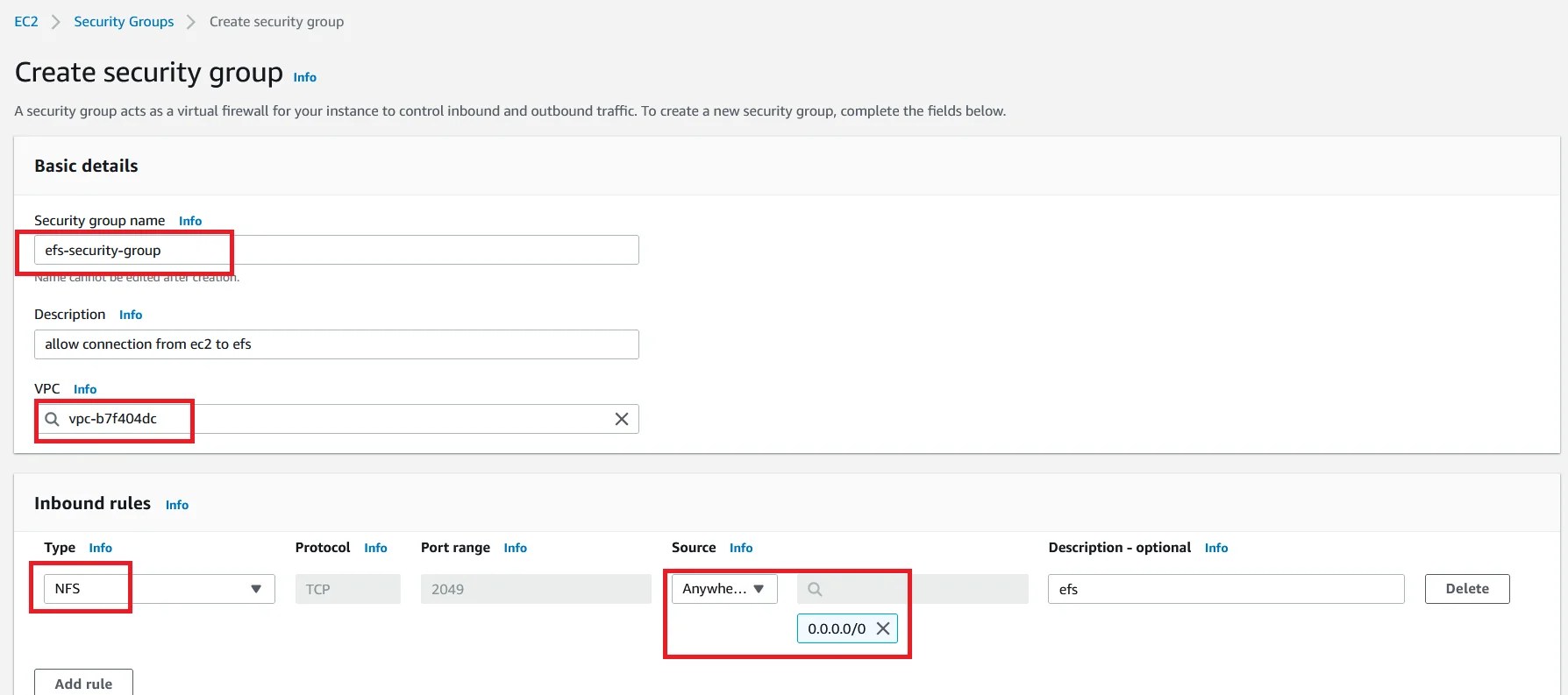 How to mount Elastic File System (EFS) to Amazon EC2 instance