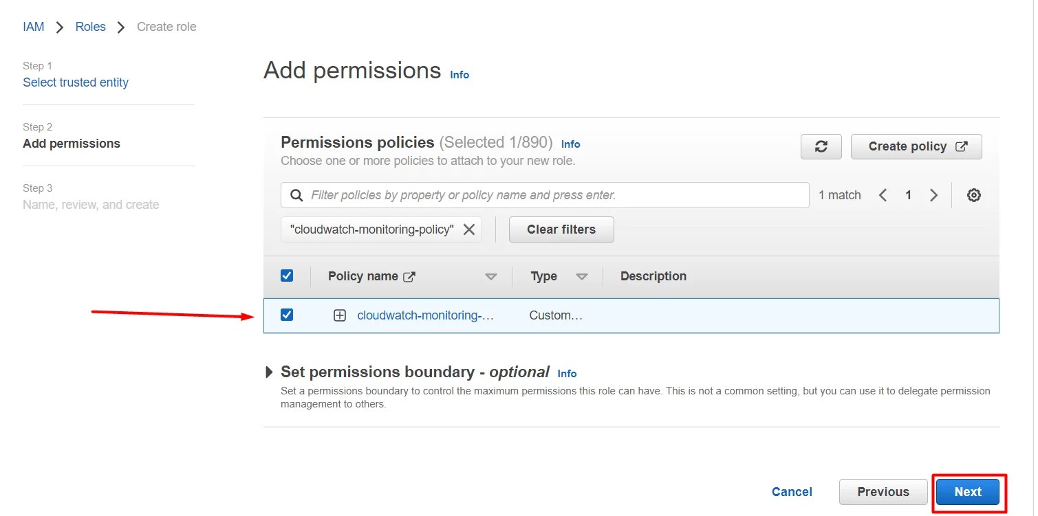 How to setup Memory (RAM) and diskspace monitor for EC2 instance