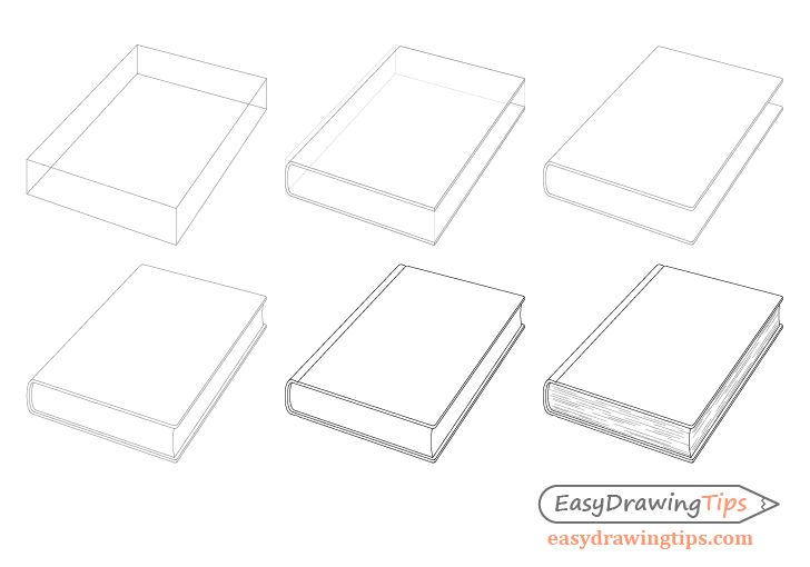 How to Draw a Book Step by Step EasyDrawingTips