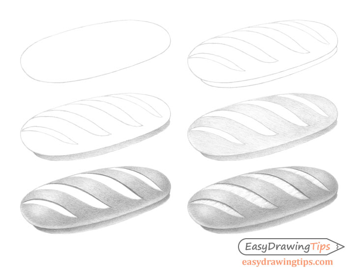 How to Draw Bread Step by Step EasyDrawingTips