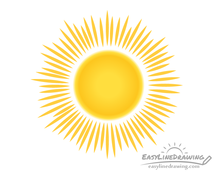 How to Draw the Sun in Different Ways EasyLineDrawing