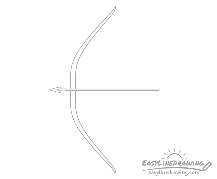 How to Draw a Bow & Arrow Step by Step EasyLineDrawing