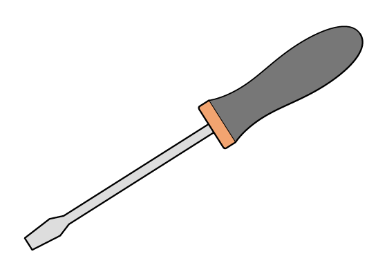 How to Draw a Screwdriver Step by Step - EasyLineDrawing