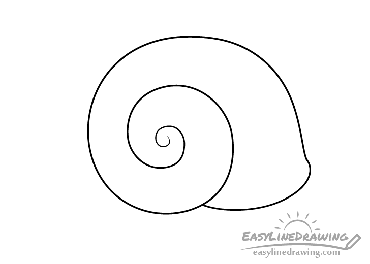 How to Draw Shells Step by Step EasyLineDrawing