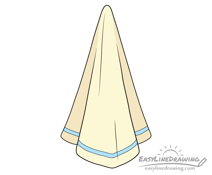 How to Draw a Towel or Cloth Step by Step EasyLineDrawing