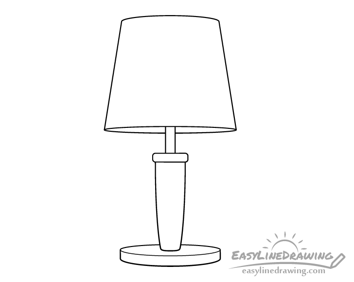 How to Draw a Lamp Step by Step EasyLineDrawing