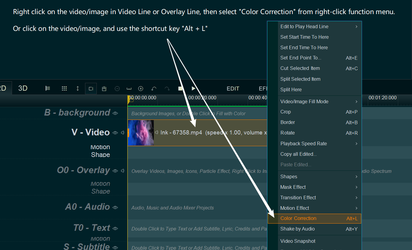 How to Adjust Color(color correction) in Easy Video Maker?