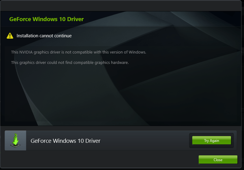 Fix Nvidia Graphics Driver Not Compatible With This Version Of Windows