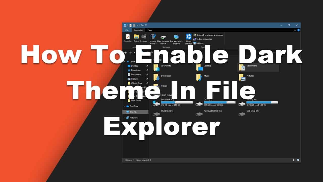 How To Enable Dark Theme In File Explorer EasyPCMod