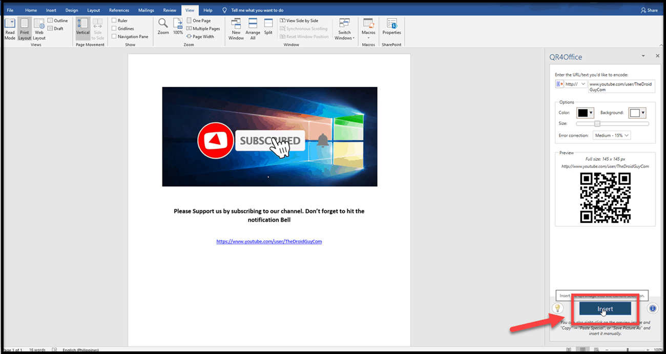How To Insert QR Code in Word EasyPCMod