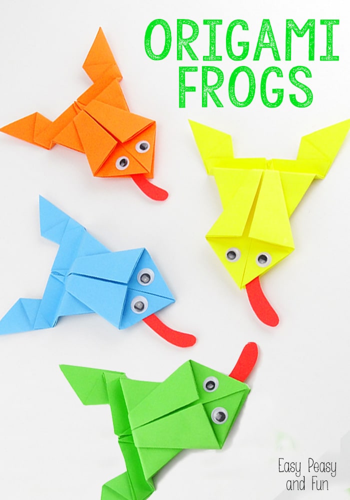 Origami Frogs Tutorial Origami for Kids Easy Peasy and Fun