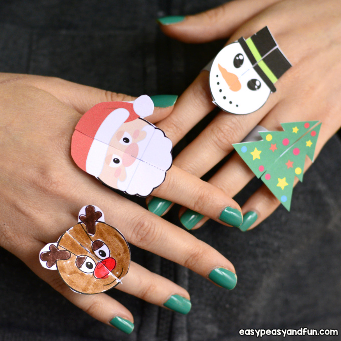 Printable Christmas Paper Rings for Kids Easy Peasy and Fun